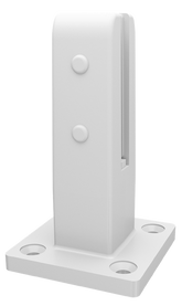 Non Conductive Pool Fence Spigot - Insuluxe - Base Plated Insulated Spigot - Matt White